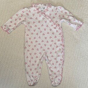 NWOT Kissy Kissy Pink Floral Kids Footie